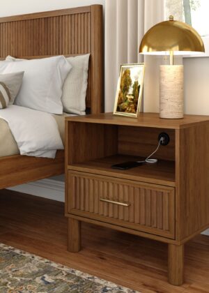 Sera Nightstand with Charging Station
